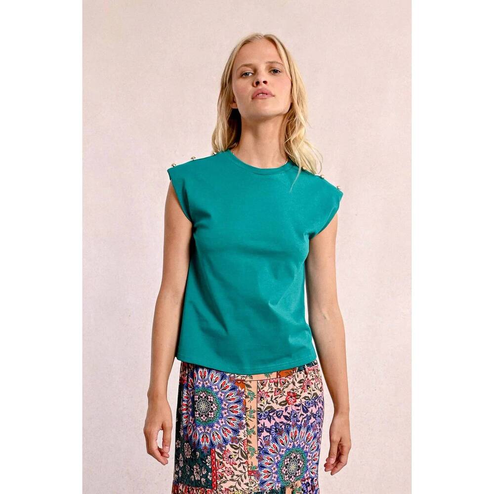 NEW MOLLY BRACKEN knitted top in green